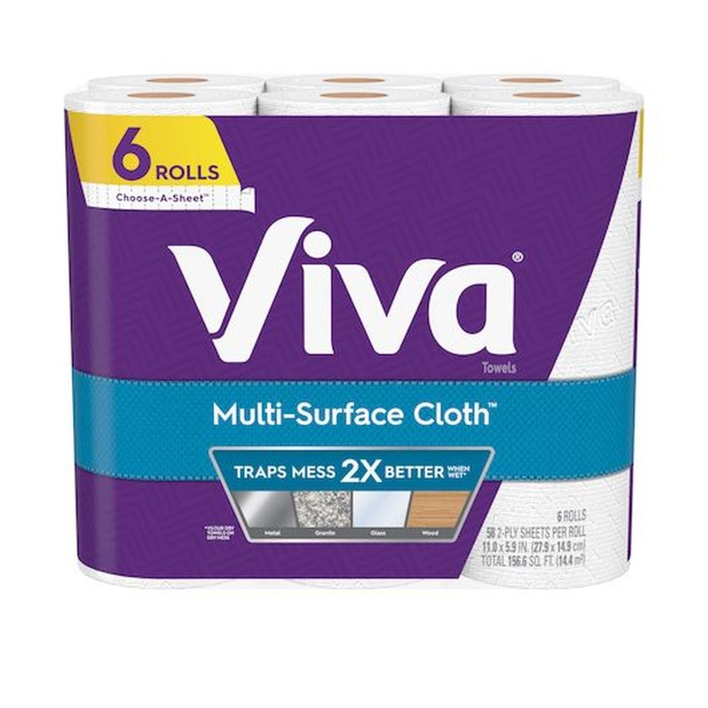 Viva Multi Surface Cloth Roll Towel, 348 count -- 4 per case