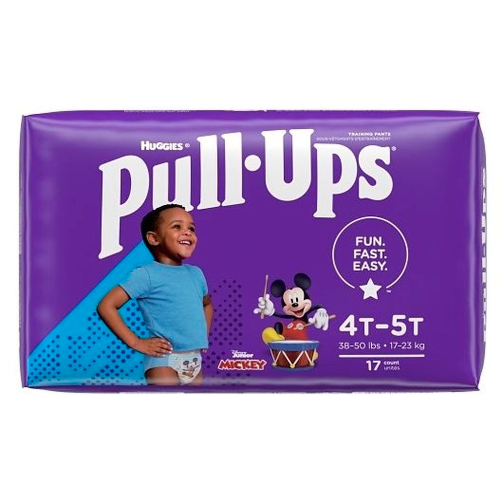 Pull Ups Learning Designs 4T - 5T Size Boys Training Pants - Jumbo Pack, 17 count -- 4 per case