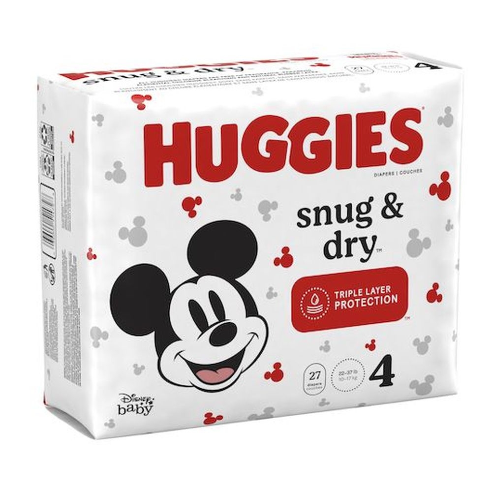 Huggies Size 4 Snug and Dry Diaper - Jumbo Pack, 27 count -- 4 per case