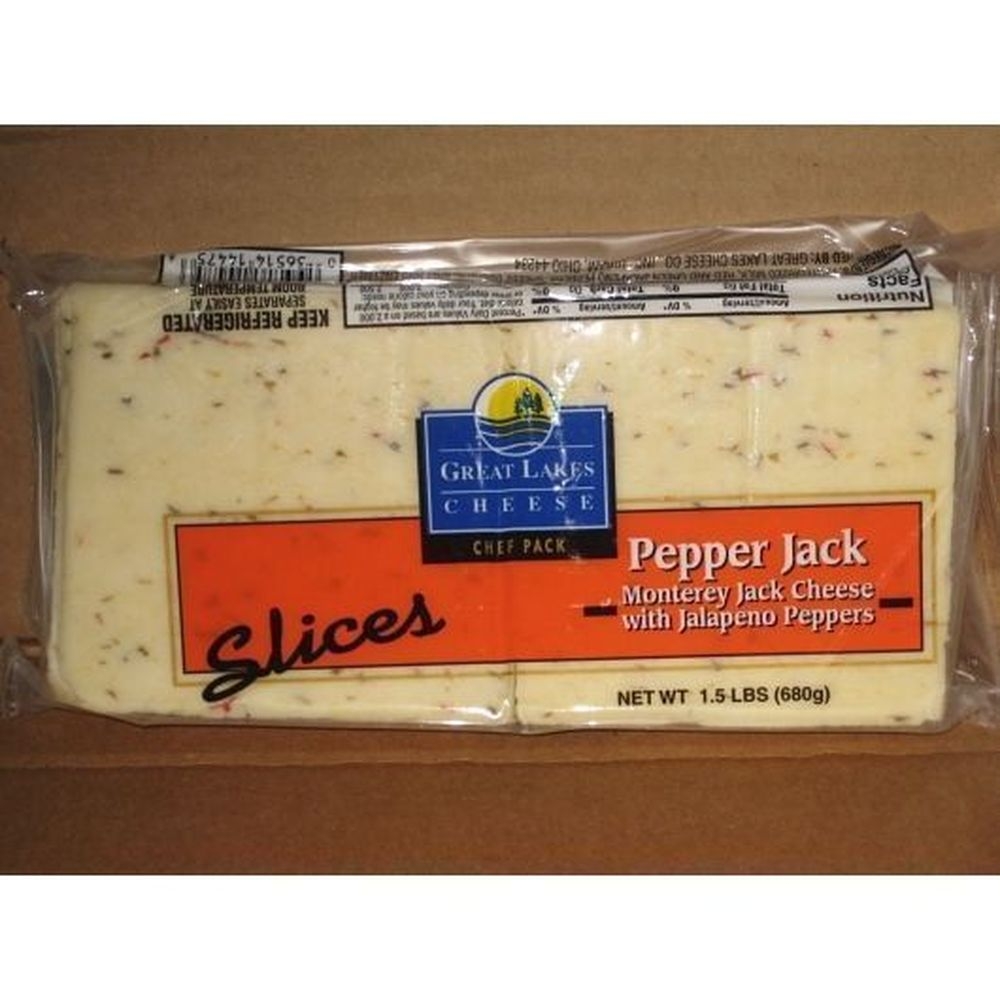 Great Lakes Cheese - Sliced Pepper Jack, 24 Ounce -- 6 per case