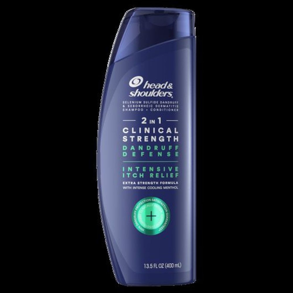 Head and Shoulders Clinical Strength Dandruff Defense Intensive Itch Relief 2 in 1 Shampoo Plus Conditioner, 13.5 Fluid Ounce -- 6 per case