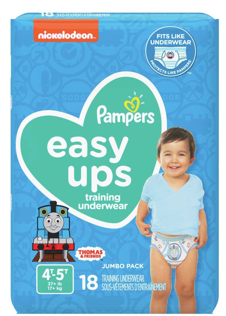 Pampers Easy Ups Jumbo Boy Training Underwear - 18 count per pack -- 3 packs per case