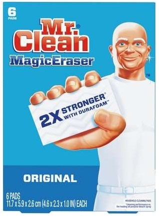 Mr. Clean Original Magic Eraser Cleaning Pad with Durafoam, 6 count per pack -- 6 per case