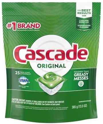 Cascade Powder Fresh Scent Actionpacs Dishwashing Liquid, 13.5 Ounce -- 5 per case