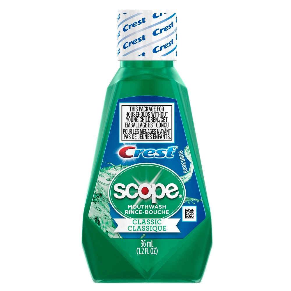 Crest Plus Scope Original Formula Classic Mouthwash, 36 Milliliter -- 180 per case