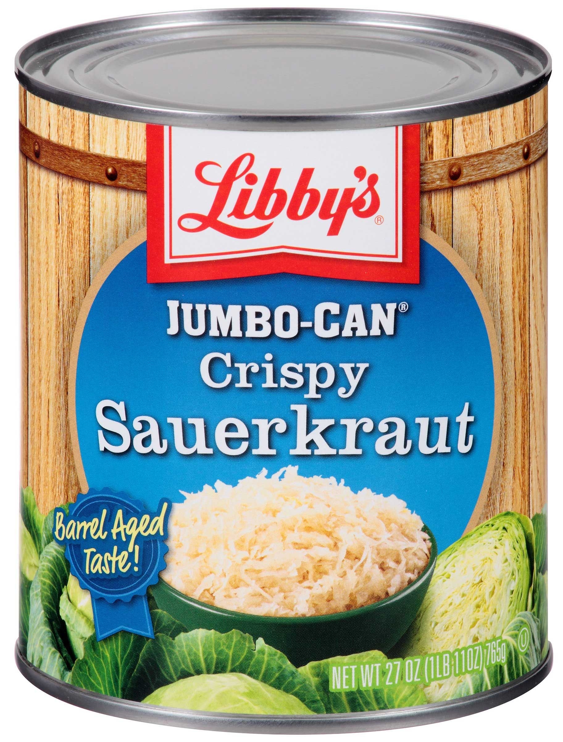 Libby Shredded Sauerkraut, 27 Ounce Can -- 12 per case