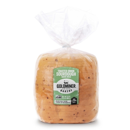 Goldminer Slow Craft Toasted Onion Sourdough Bread, 24 Ounce -- 10 per case
