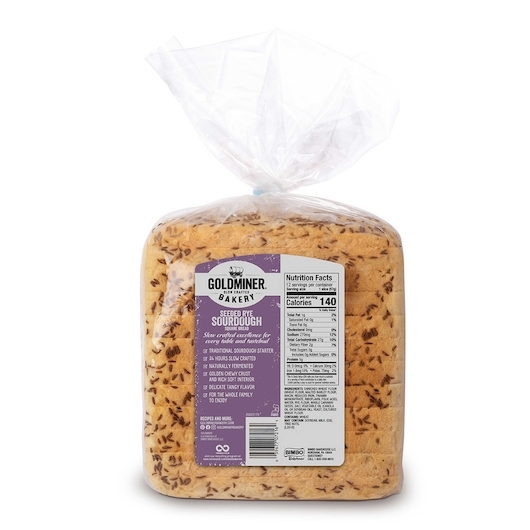 Goldminer Slow Craft Seeded Rye Bread, 24 Ounce -- 10 per case