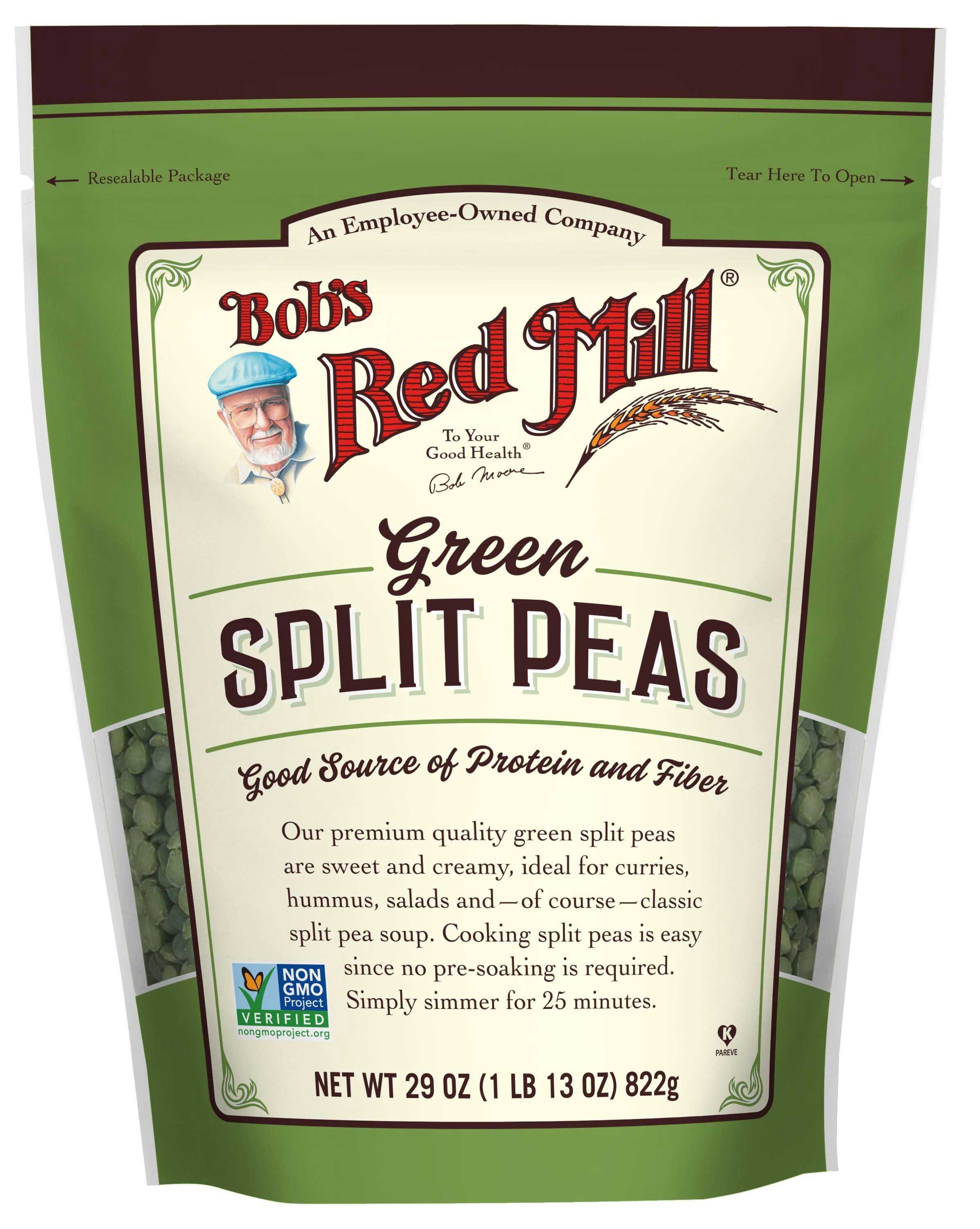 Bobs Red Mill Green Split Peas, 29 Ounce -- 4 per case