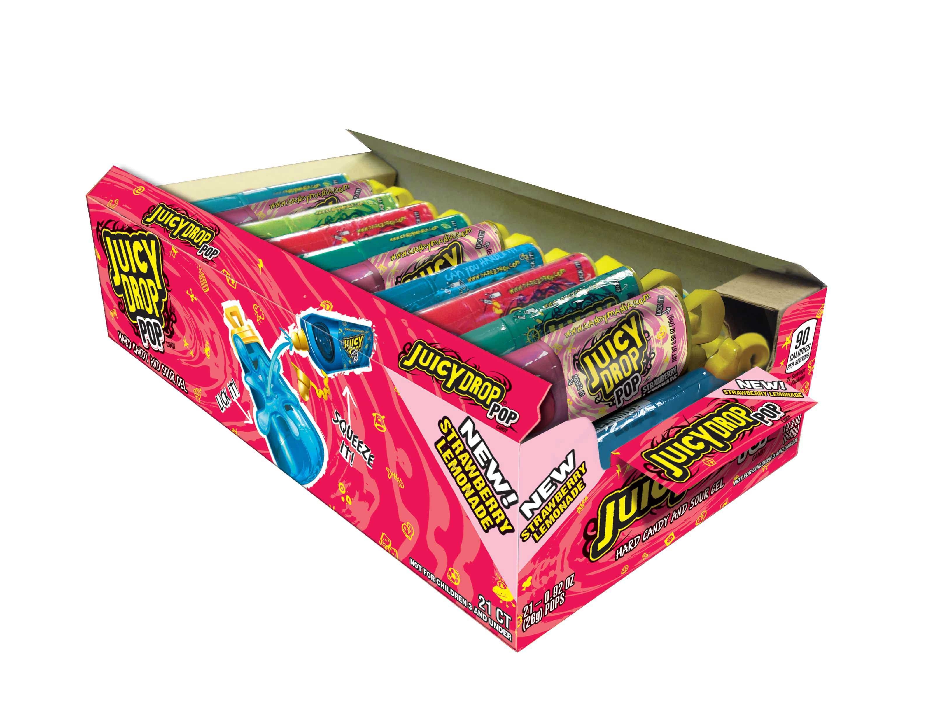Topps Laydown Box Juicy Drop Pop -- 336 per case.