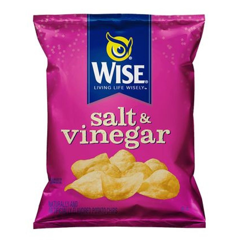 Wise Salt and Vinegar Potato Chips, 1.25 Ounce -- 36 per case