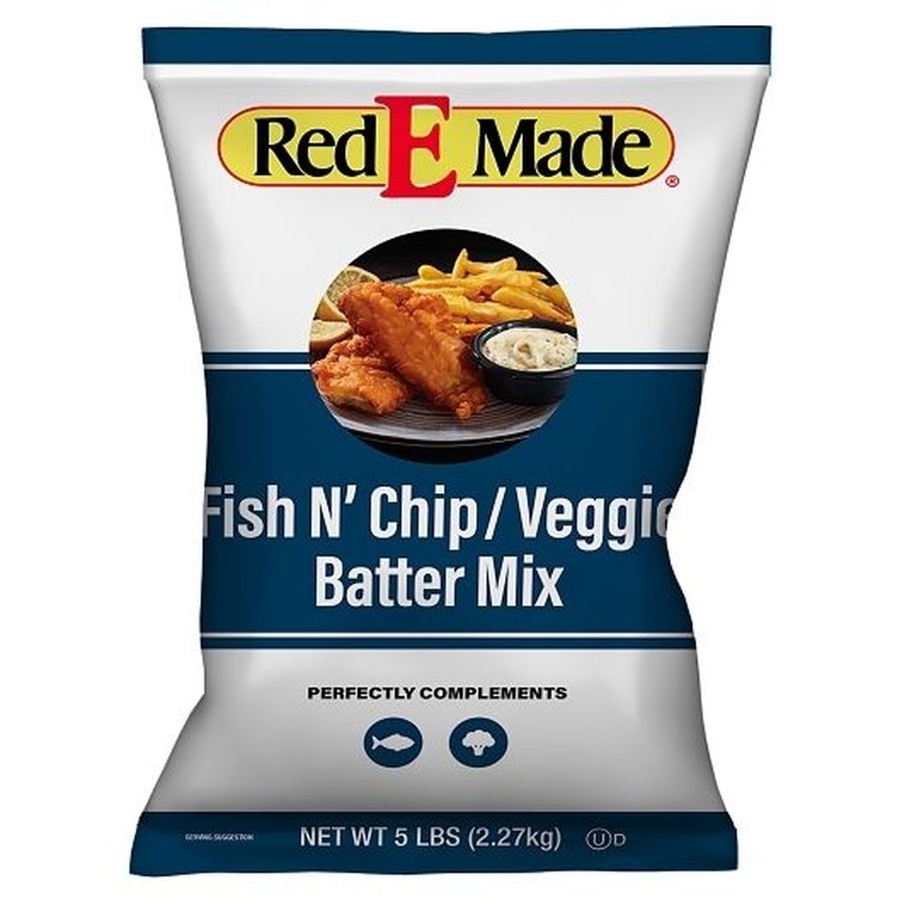 Red E Made Fish and Chip Veggie Batter Mix, 5 Pound -- 6 per case