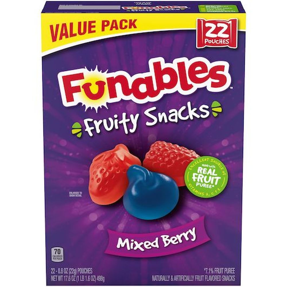 Fruity Snacks Funables Mixed Berry Snacks, 17.6 Ounce -- 5 per case