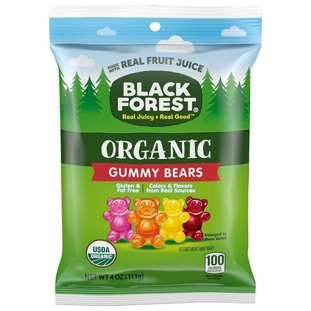 Black Forest Organic Gummy Bears, 4 Ounce Peg Bag -- 12 per case