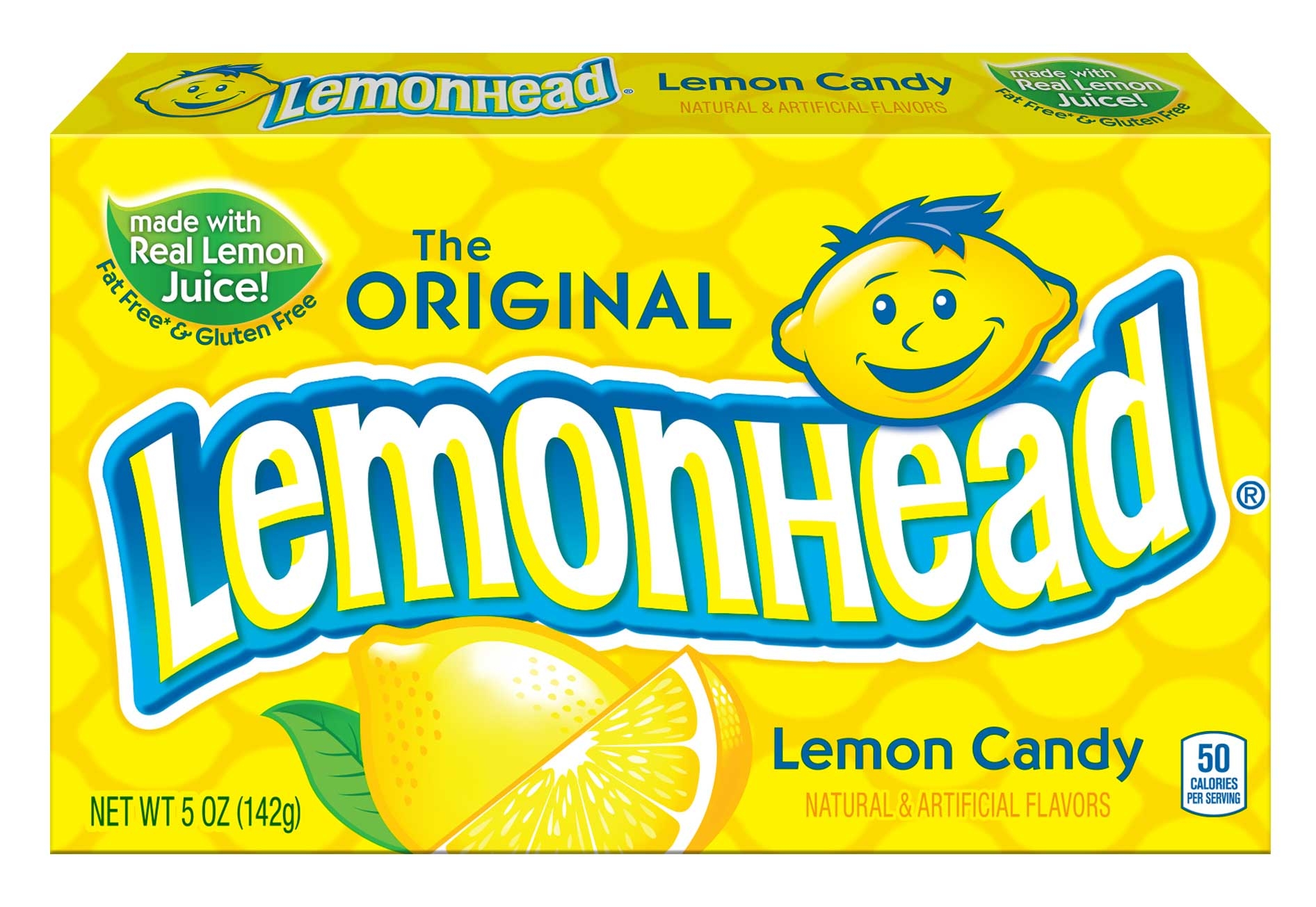 Lemonhead The Original Lemon Candy Theater Box, 5 Ounce -- 12 per case.