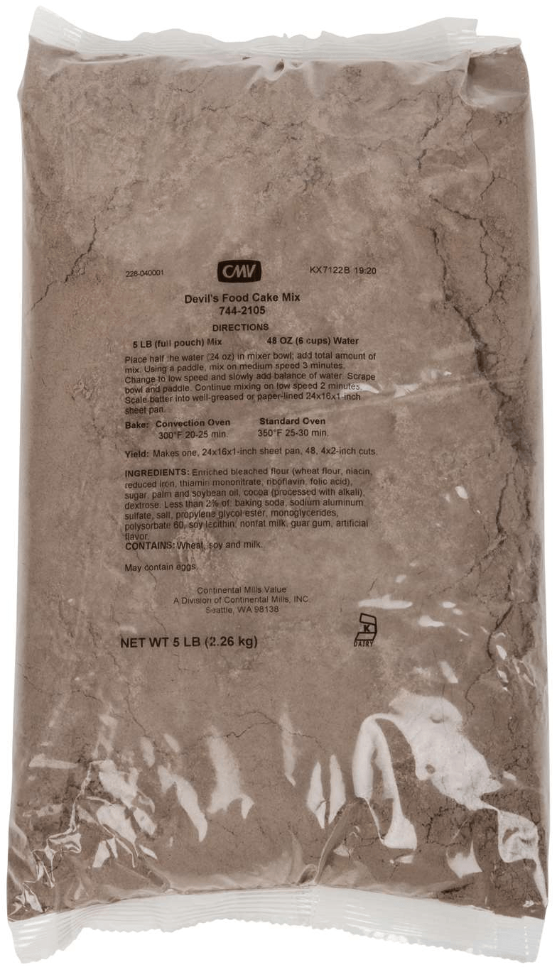Continental Mills Devils Food Cake Mix, 5 Pound -- 6 per case