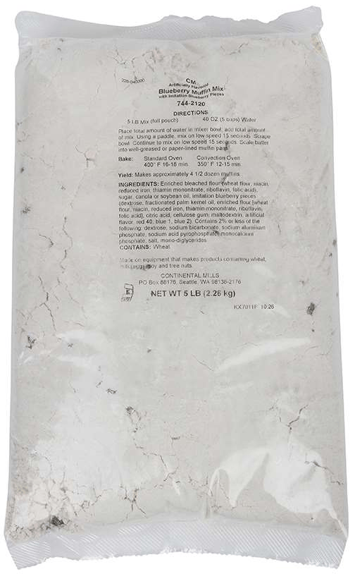 Continental Mills Blueberry Imitation Muffin Mix, 5 Pound -- 6 per case