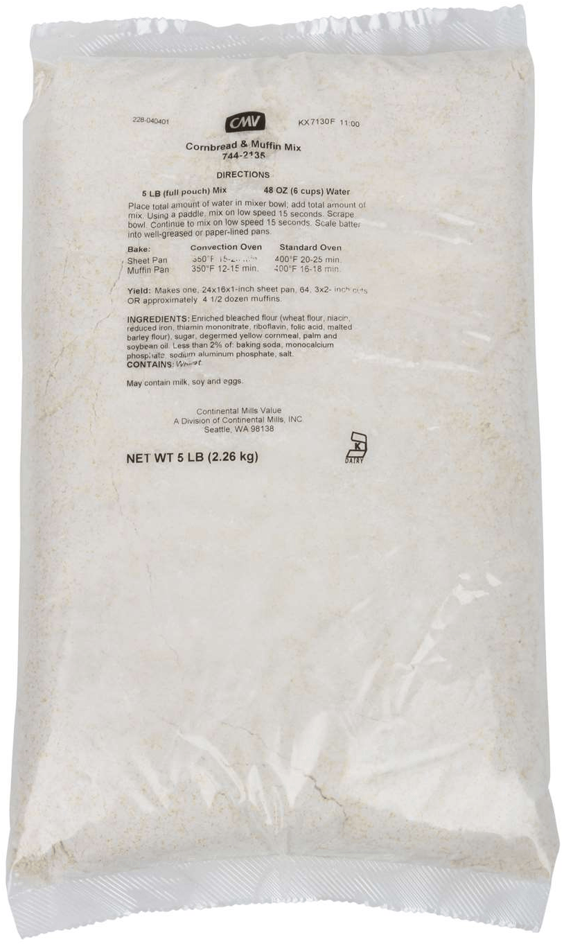 Continental Mills Cornbread Muffin Mix, 5 Pound -- 6 per case
