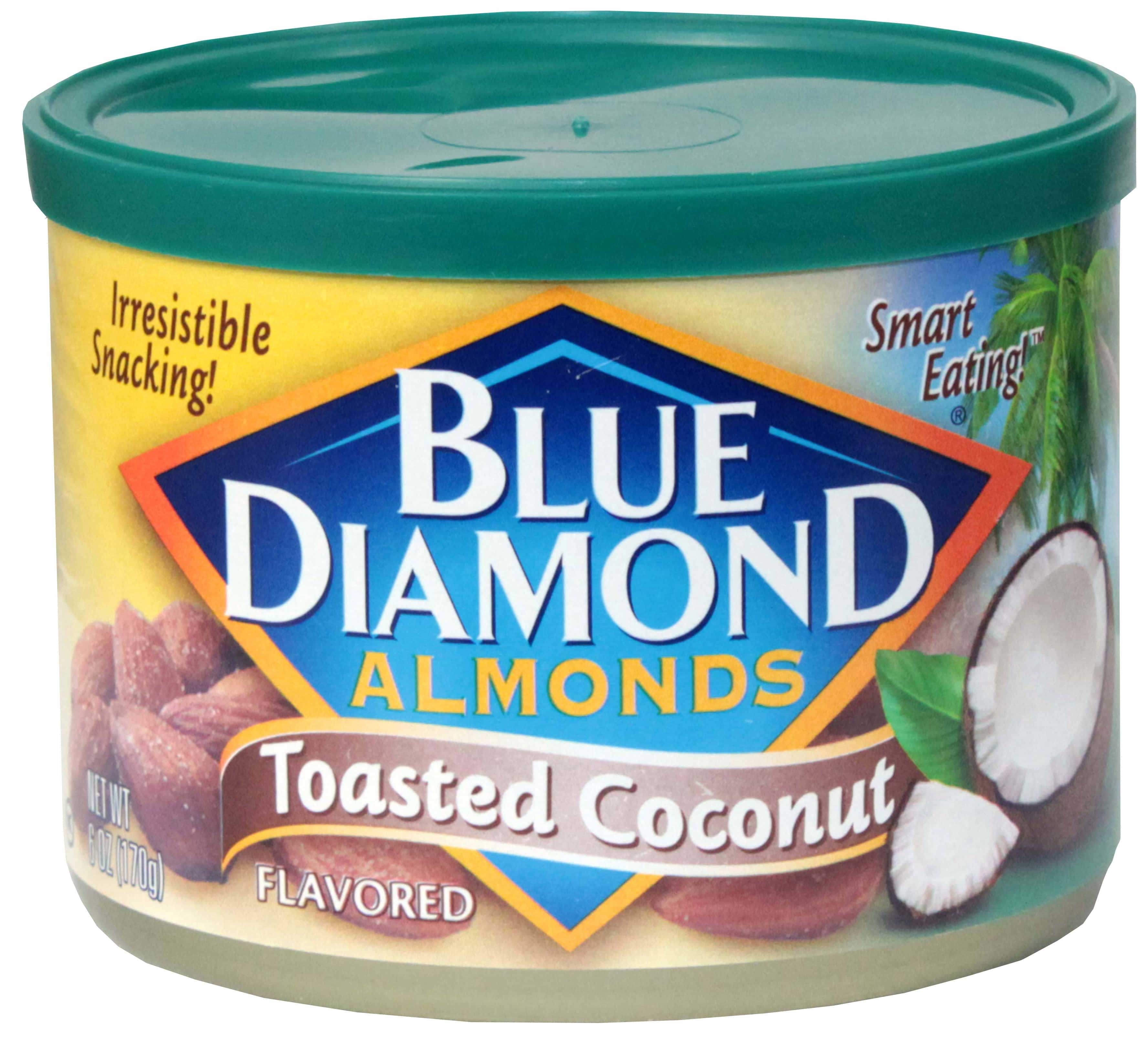 Blue Diamond Toasted Coconut Almonds, 6 Ounce -- 12 per case