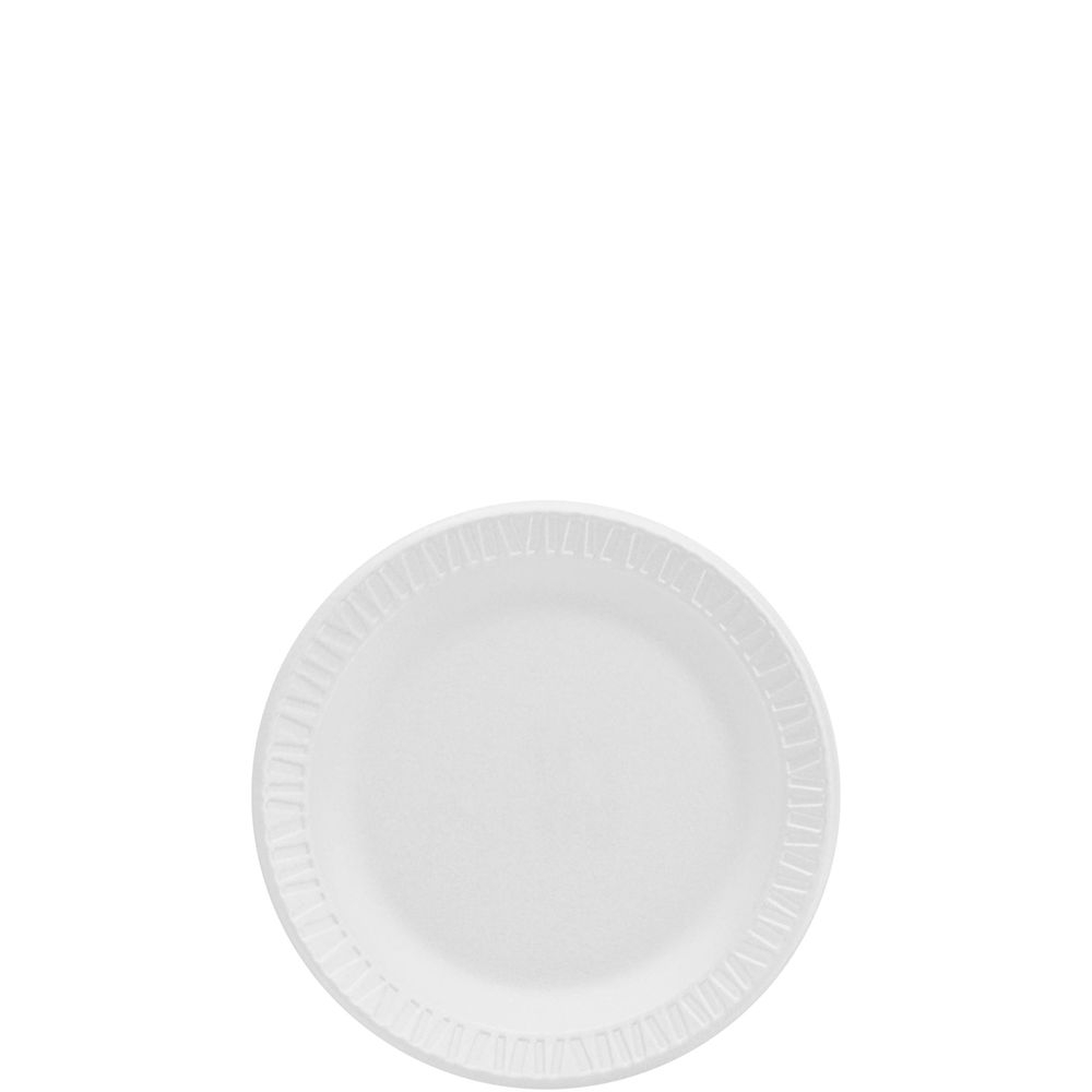 Concorde White XPS Non-Laminated Foam Plate, 6 x 6 inch -- 1000 per case