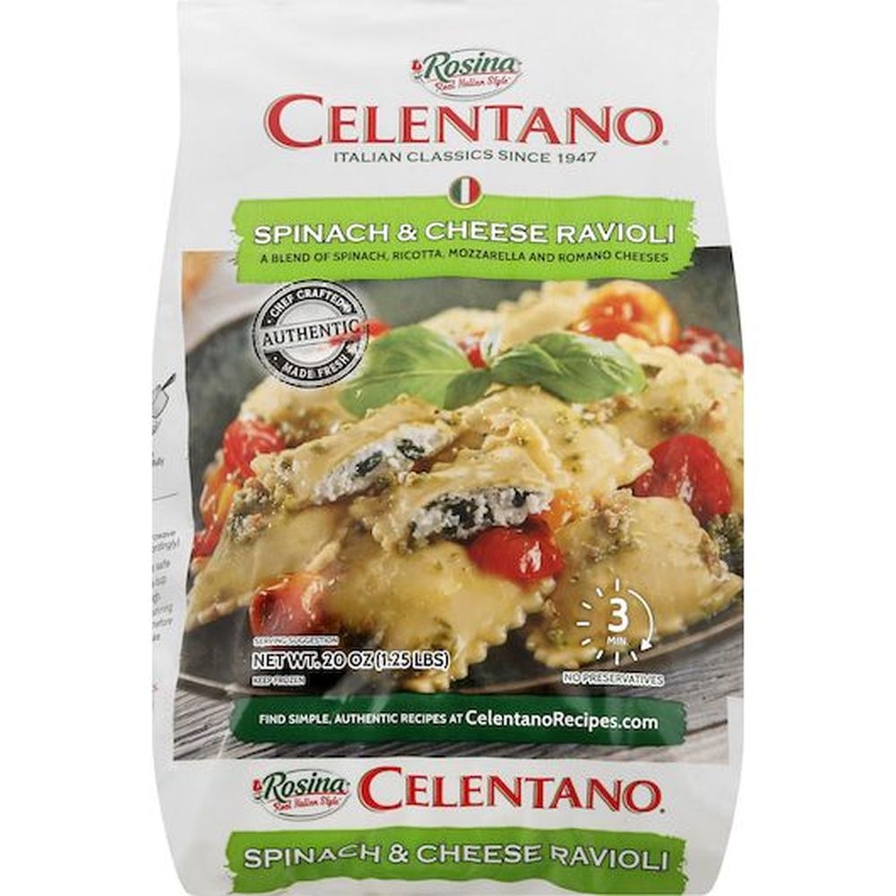 Celentano Spinach and Cheese Ravioli, 20 Ounce -- 12 per case