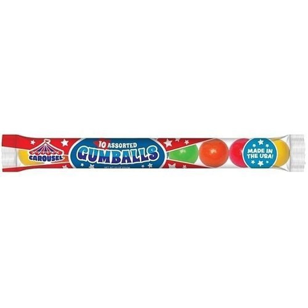 Carousel 10 Gumball Tube -- 48 per case