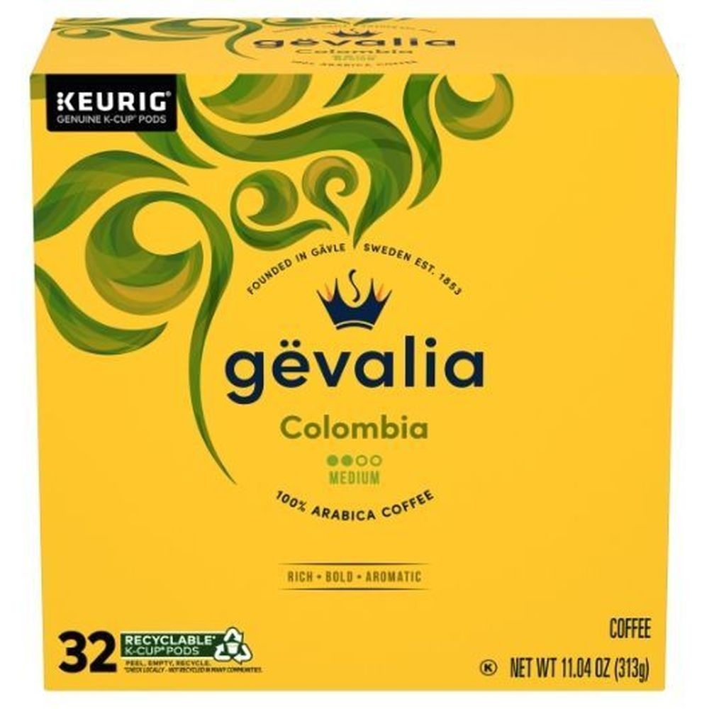 Gevalia Colombia Medium Roast K-Cup Coffee Pod, 11.04 Ounce -- 4 per case