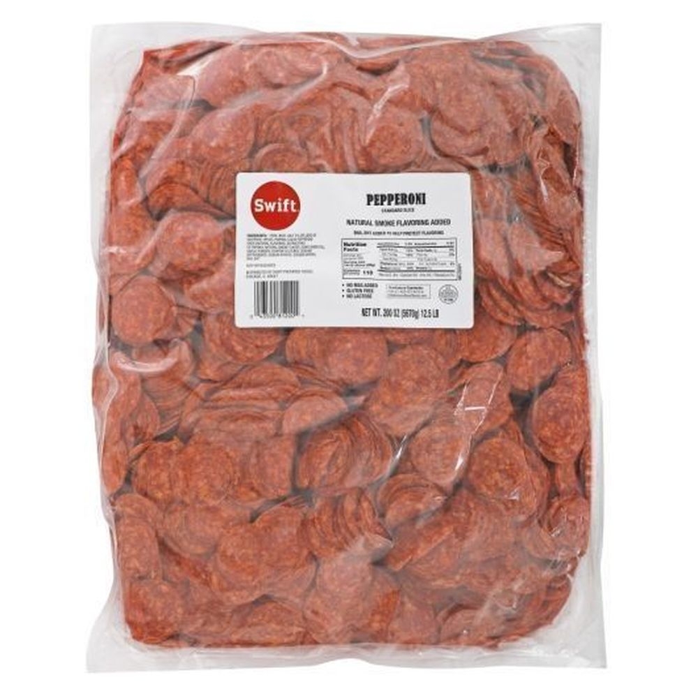 Swift 14-16 Slices Sliced Pepperoni, 12.5 Pound -- 2 per case