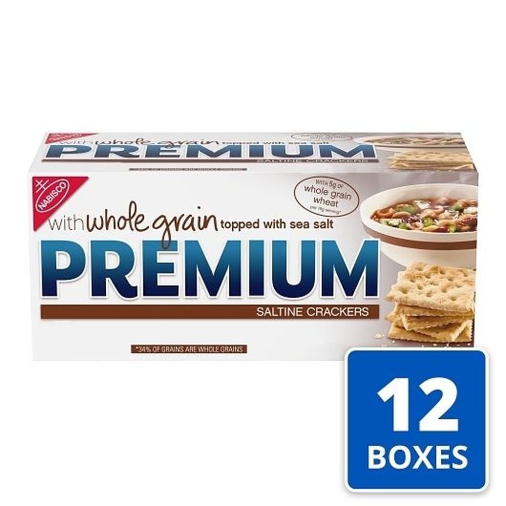 Premium Whole Grain Saltine Crackers, 16.96 Ounce -- 12 per case