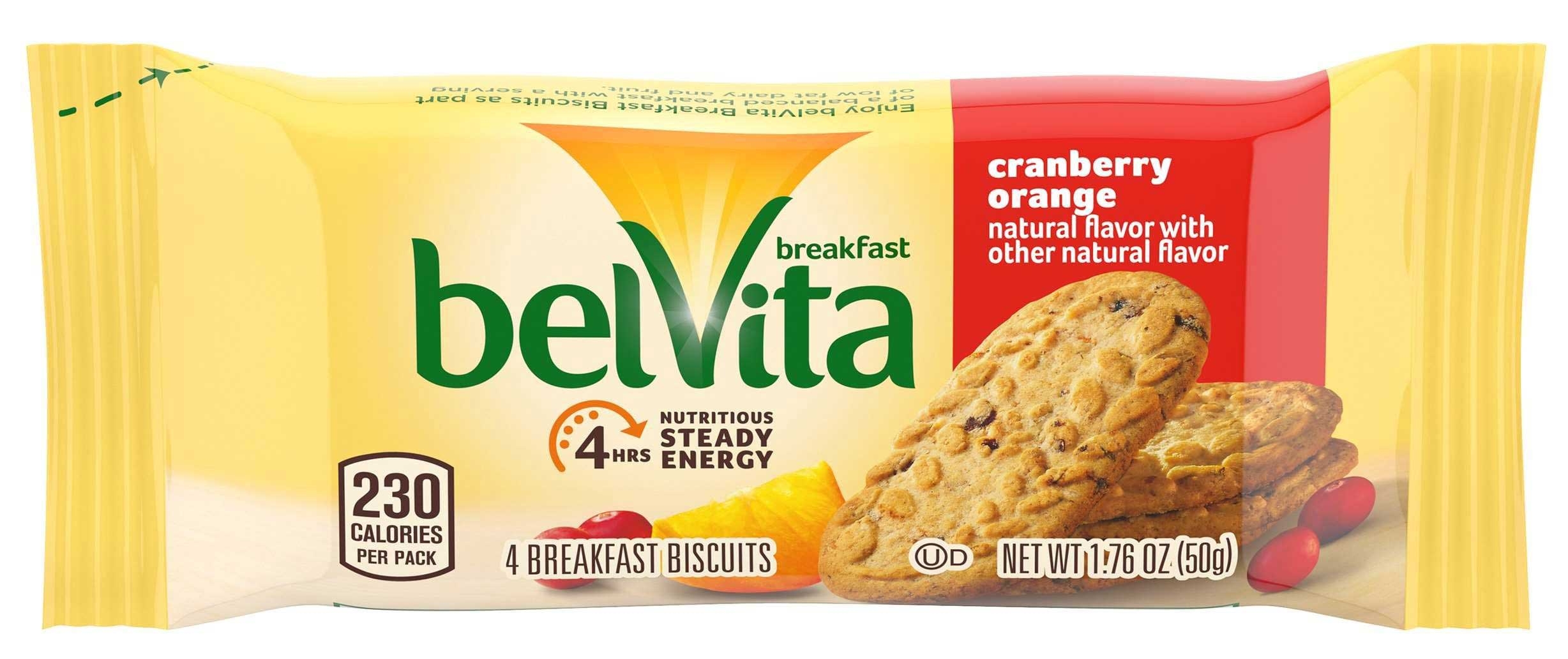 Belvita Cranberry Orange Breakfast Biscuits, 1.76 Ounce -- 64 per case