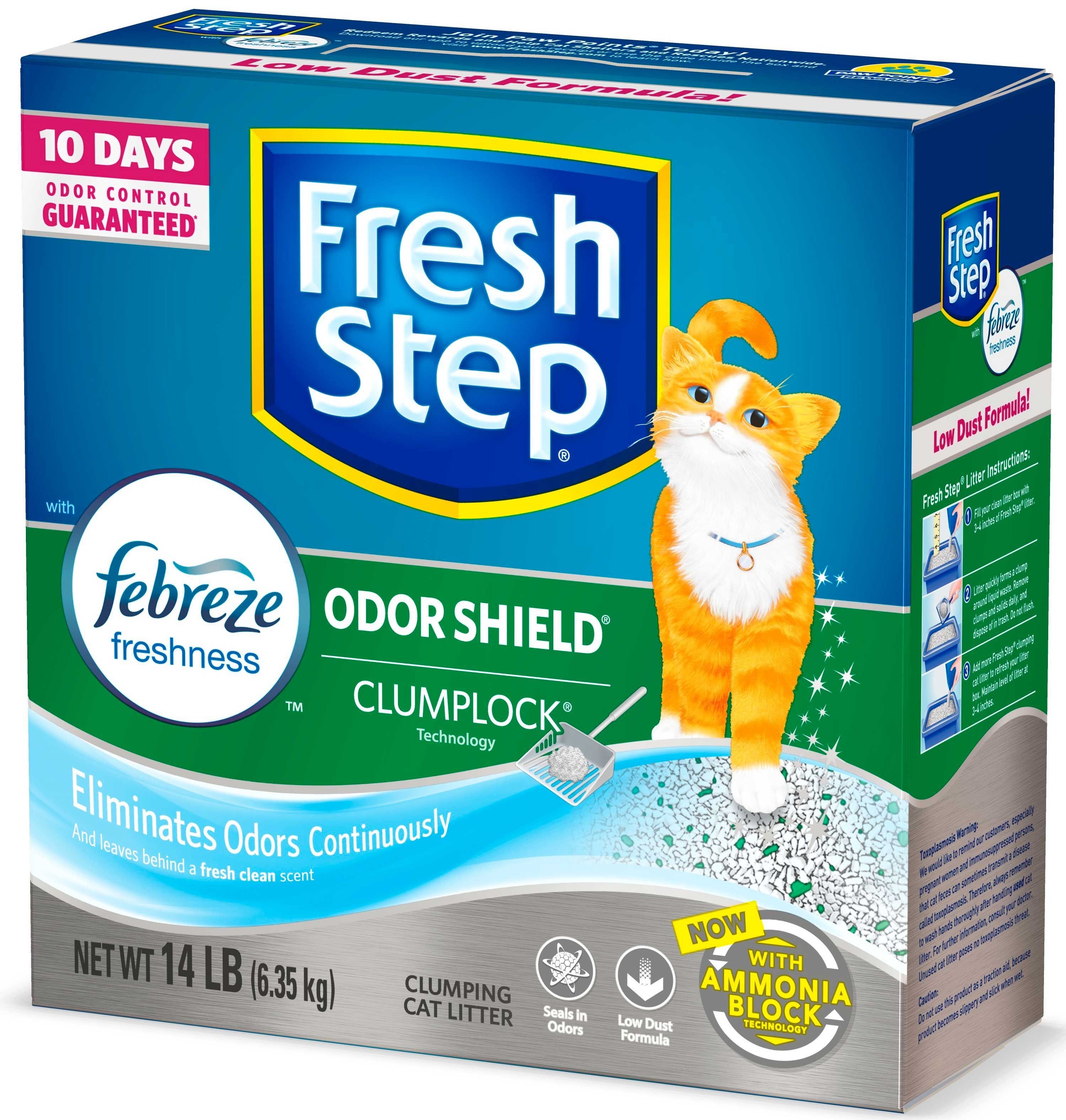 Fresh Step Odor Shield Scented Cat Litter, 14 Pound -- 3 per case