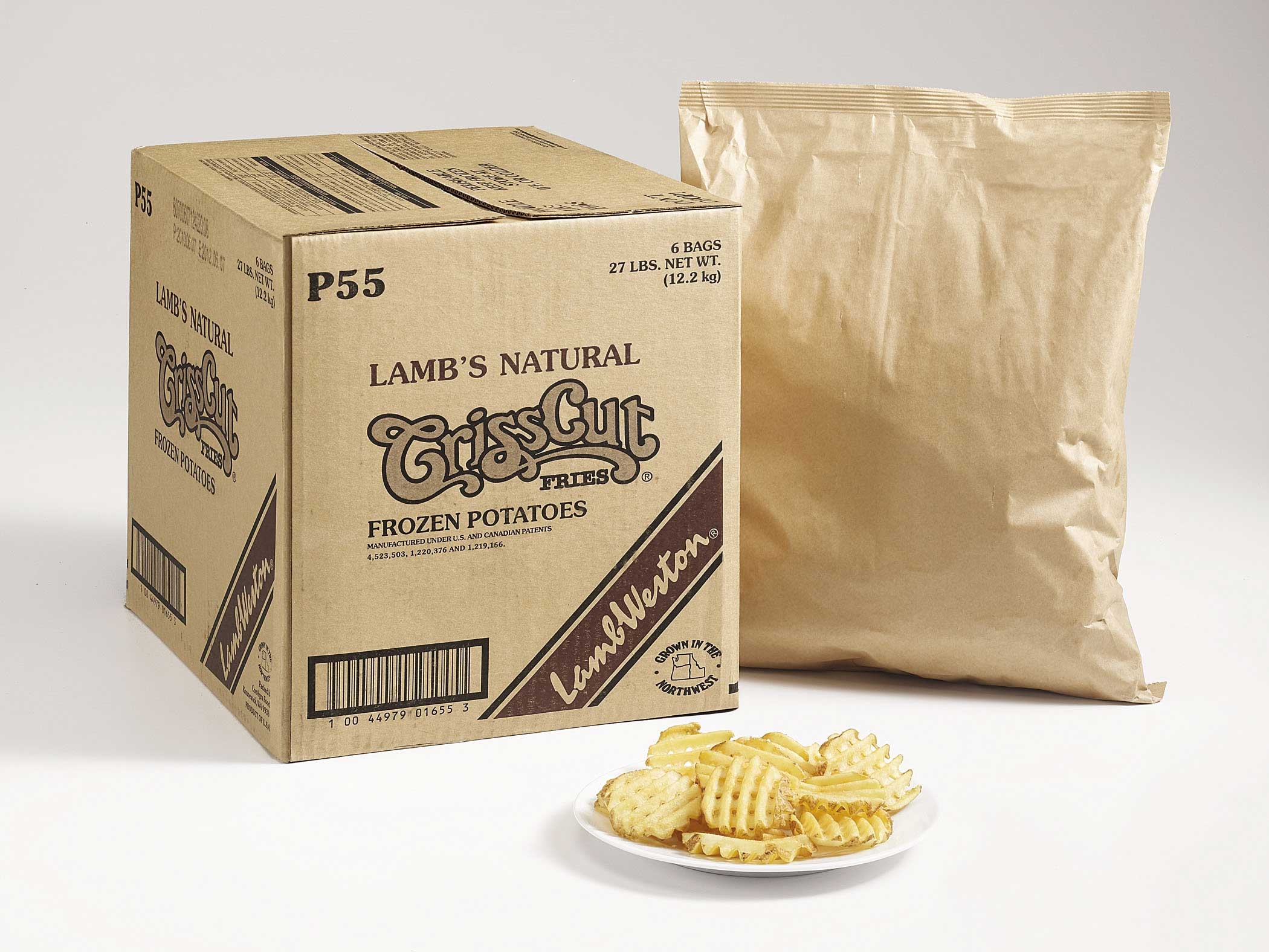 Lamb Weston Natural Crisscut Potato Fry, 4.5 Pound -- 6 per case.