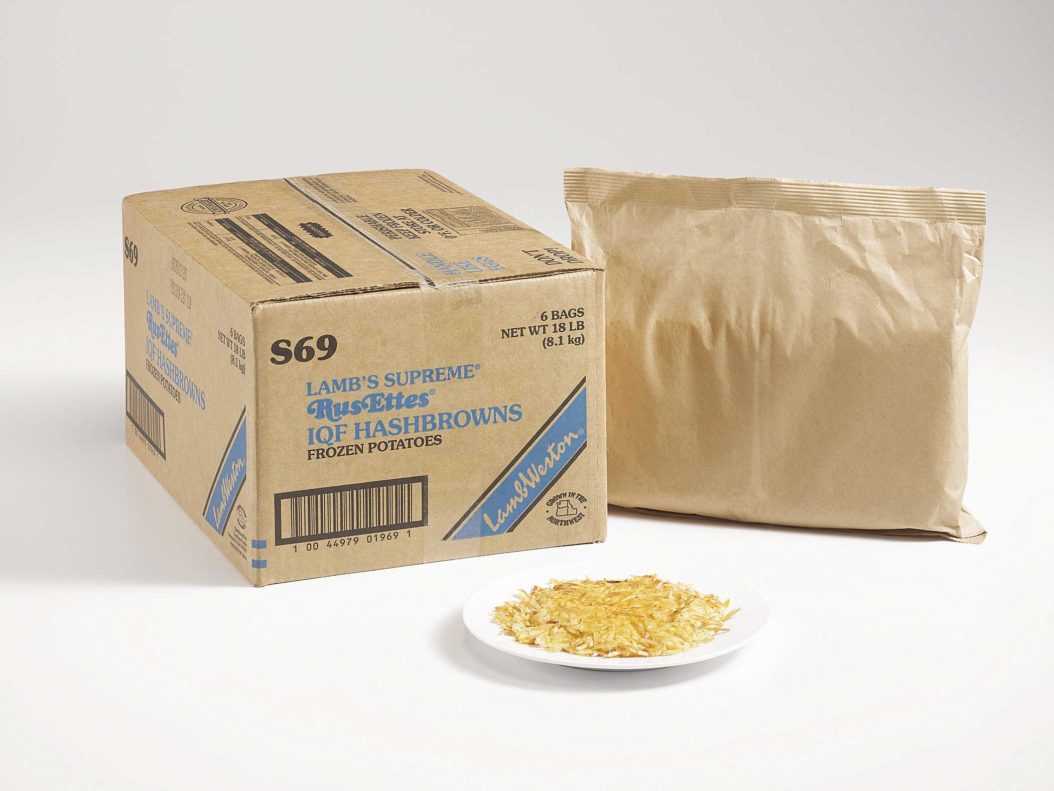 Lamb Weston Supreme Hash Browns and Formed Potato, 3 Pound -- 6 per case.