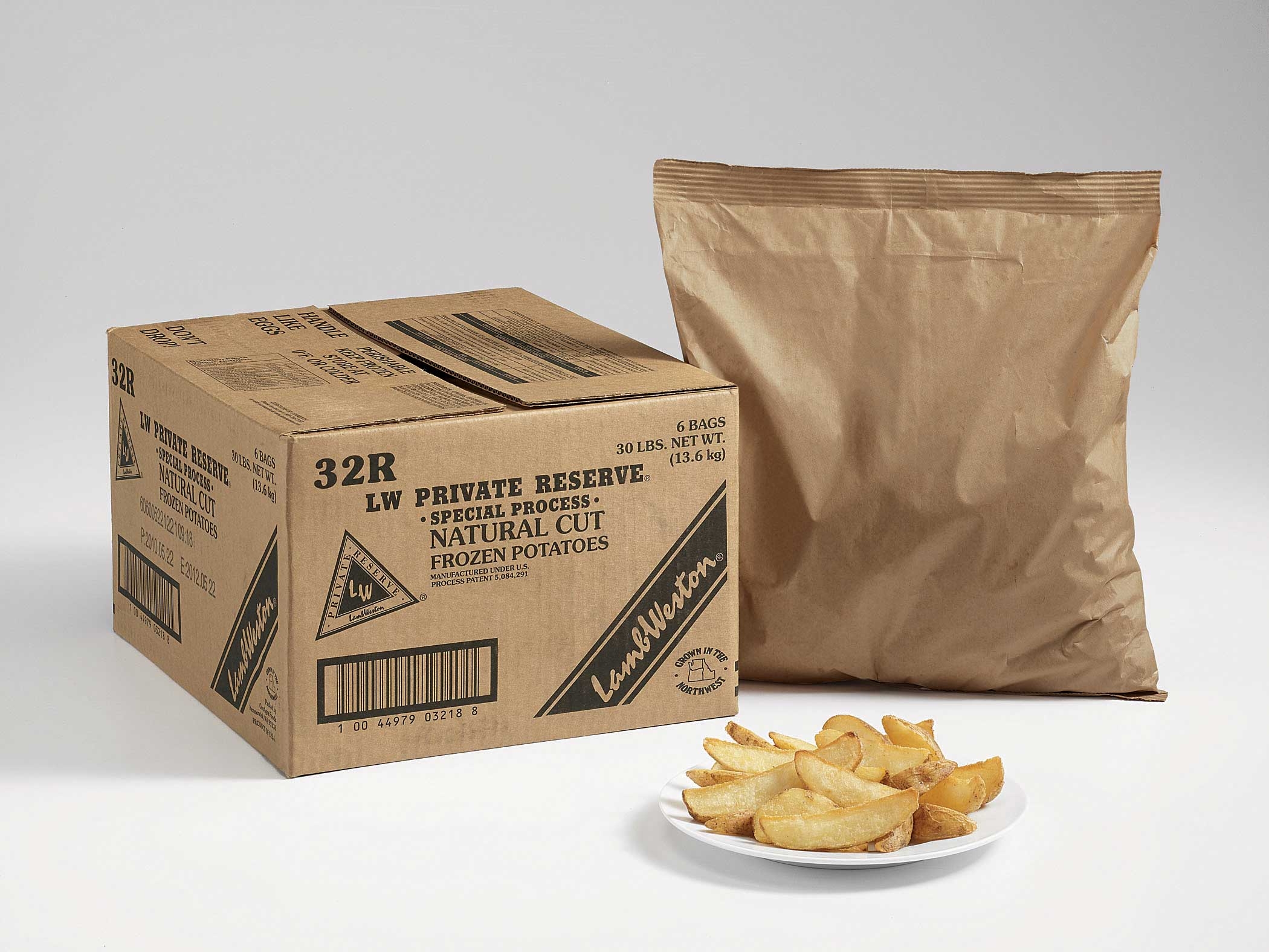 Lamb Weston LW Private Reserve Natural Wedge Cut Potato Fry, 5 Pound -- 6 per case.