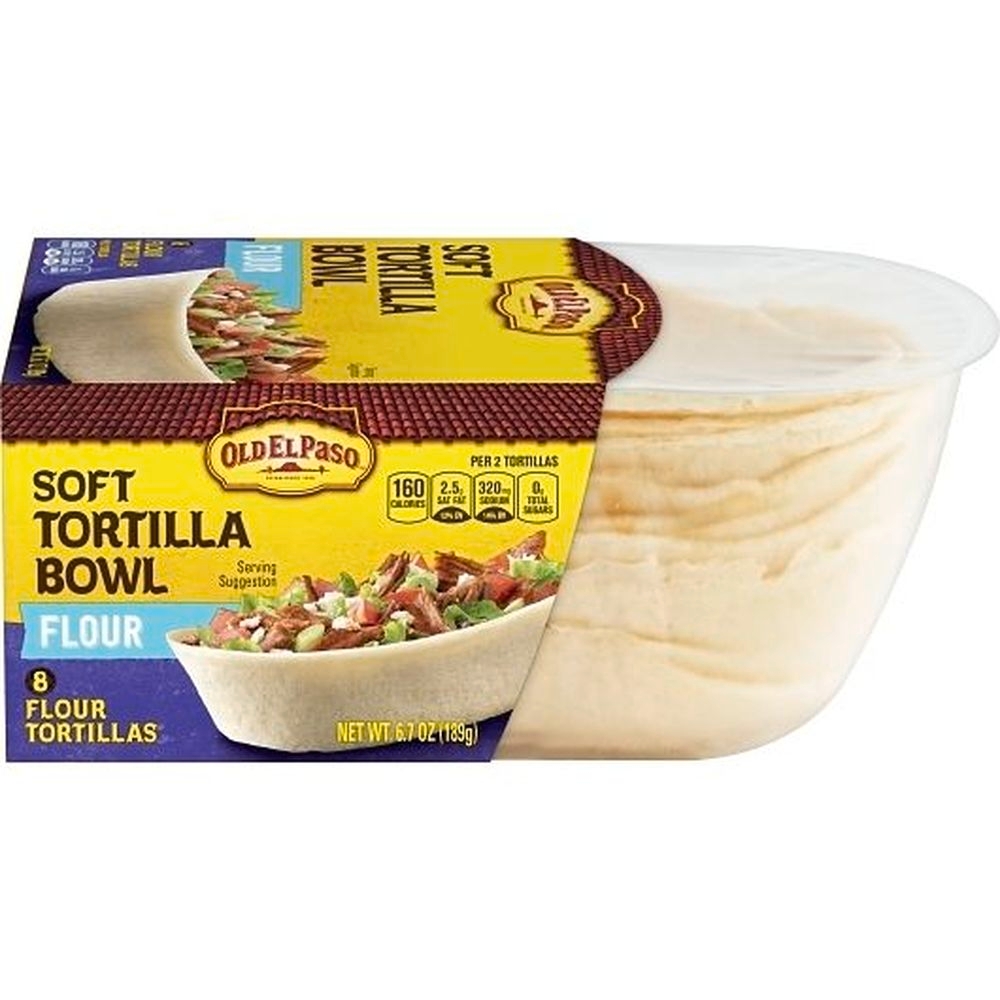 Old El Paso Soft Tortilla Flour, 6.7 Ounce Bowl -- 8 per case