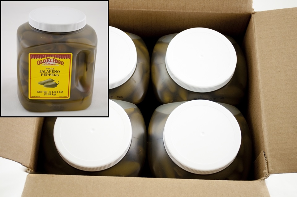 Old El Paso Whole Jalapeno Peppers - 100 oz. jug, 4 jugs per case