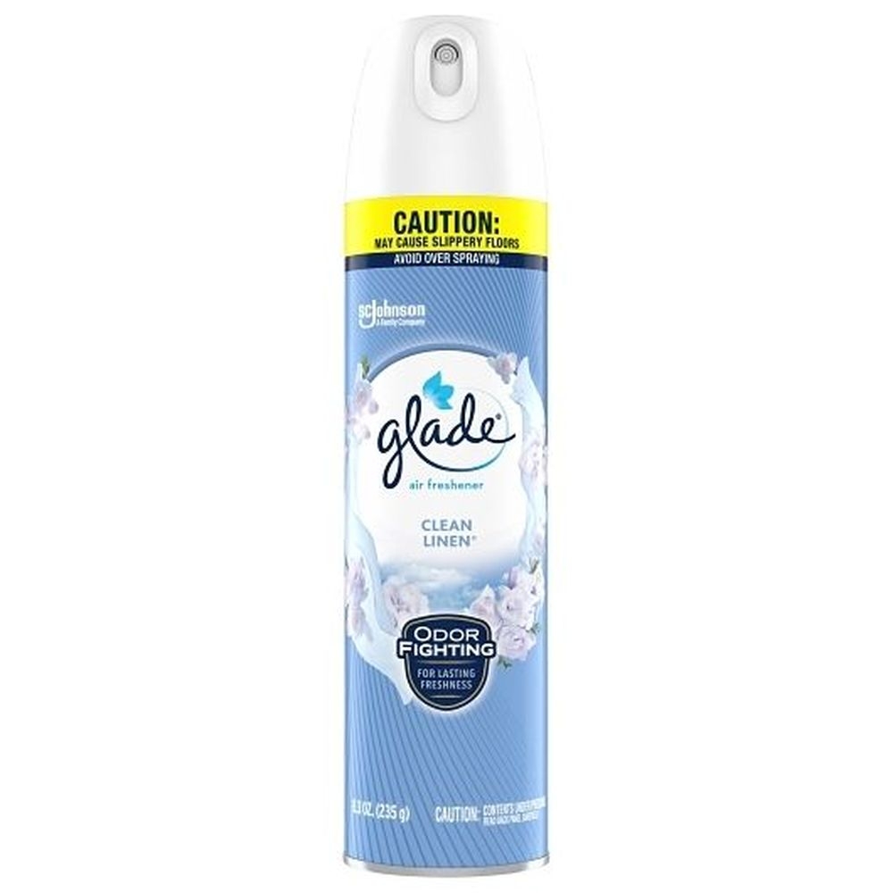 Glade Clean Linen Air Freshener Spray, 8.3 Ounce Aerosol -- 6 per case