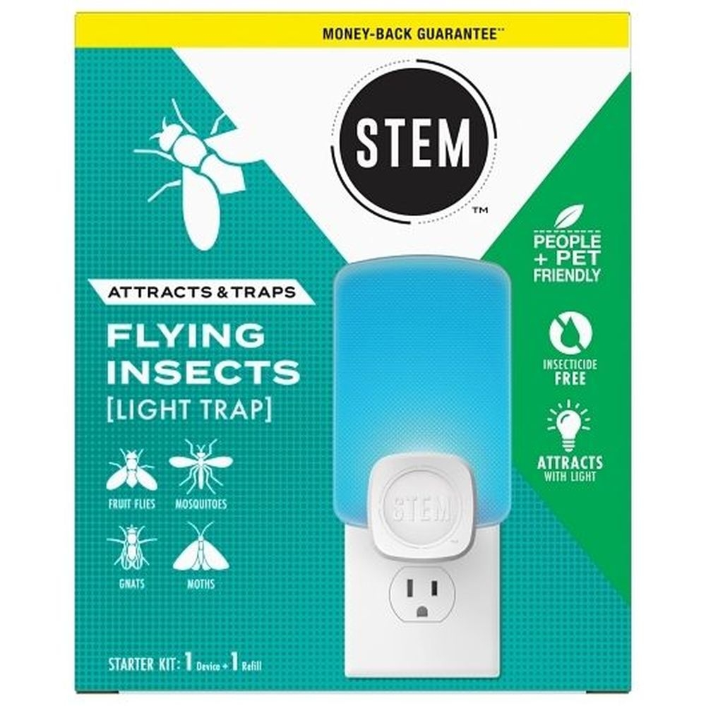 Stem Light Trap Flying Insect Unit Starter Kit with 1 Device and 1 Refill -- 4 per case