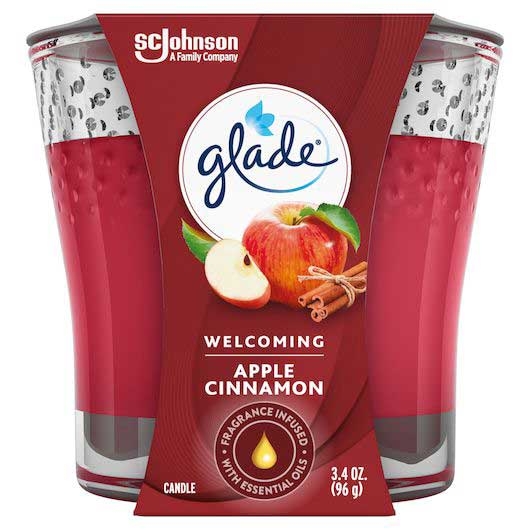 Glade Apple Cinnamon Candle, 3.4 Ounce -- 6 per case