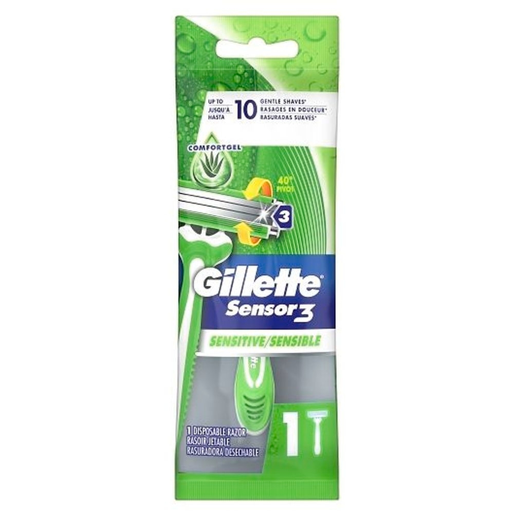 Gillette Sensor3 Sensitive Mens Disposable Razor -- 36 per case