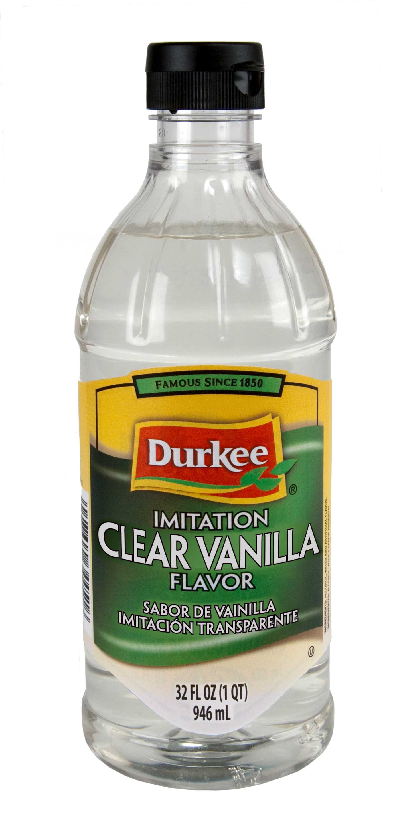Durkee Clear Imitation Vanilla Flavor - 32 oz. bottle, 6 per case