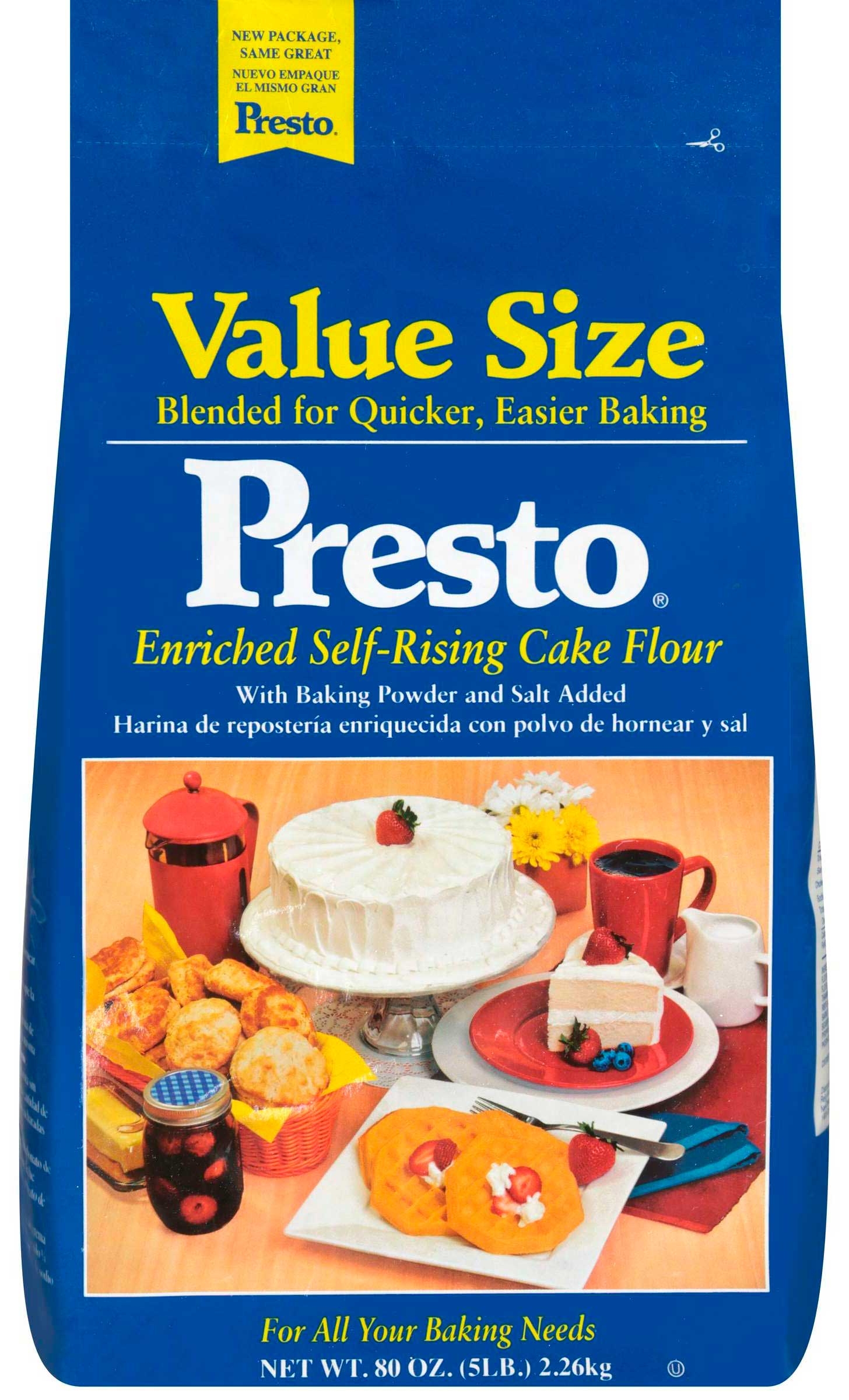 Presto Enriched Self Rising Flour, 5 Pound Bag -- 6 per case