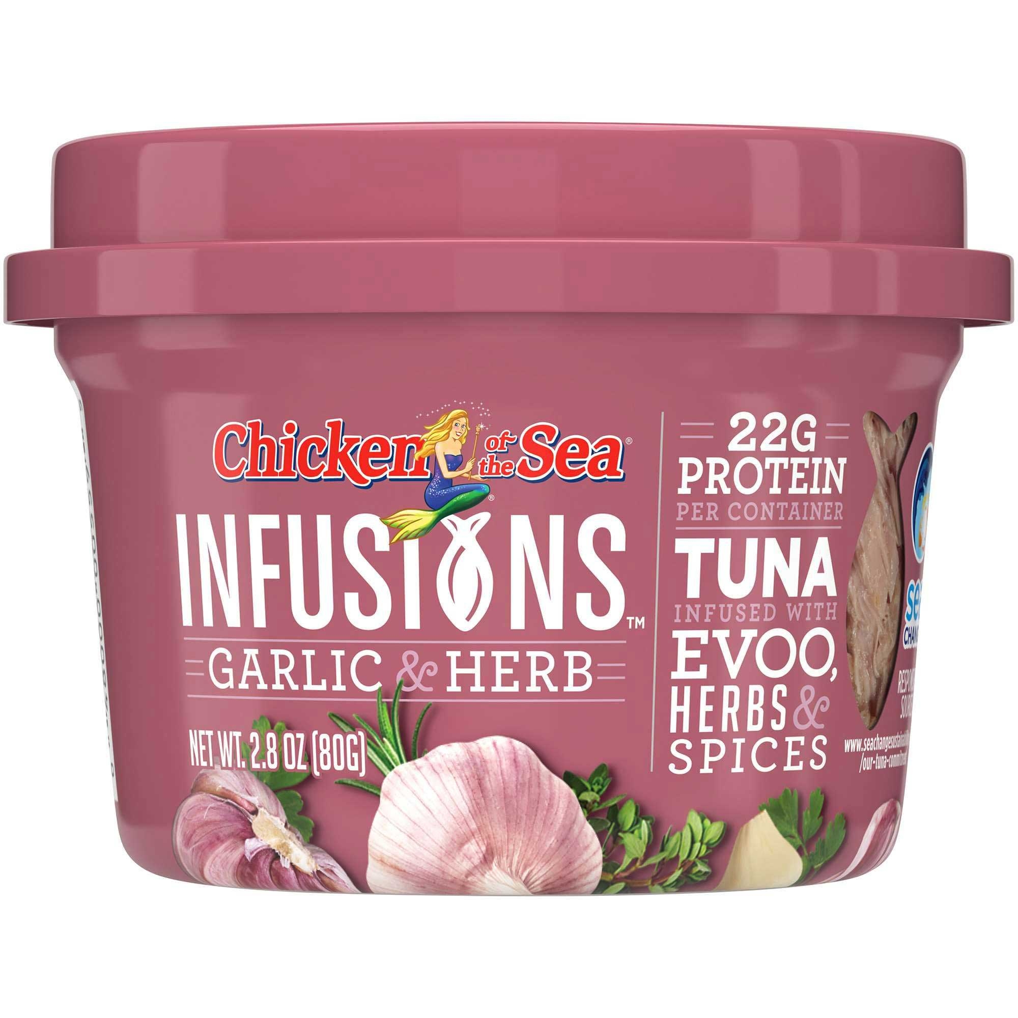 Chicken of the Sea Infusions Tuna with Garlic and Herb, 2.8 Ounce -- 6 per case