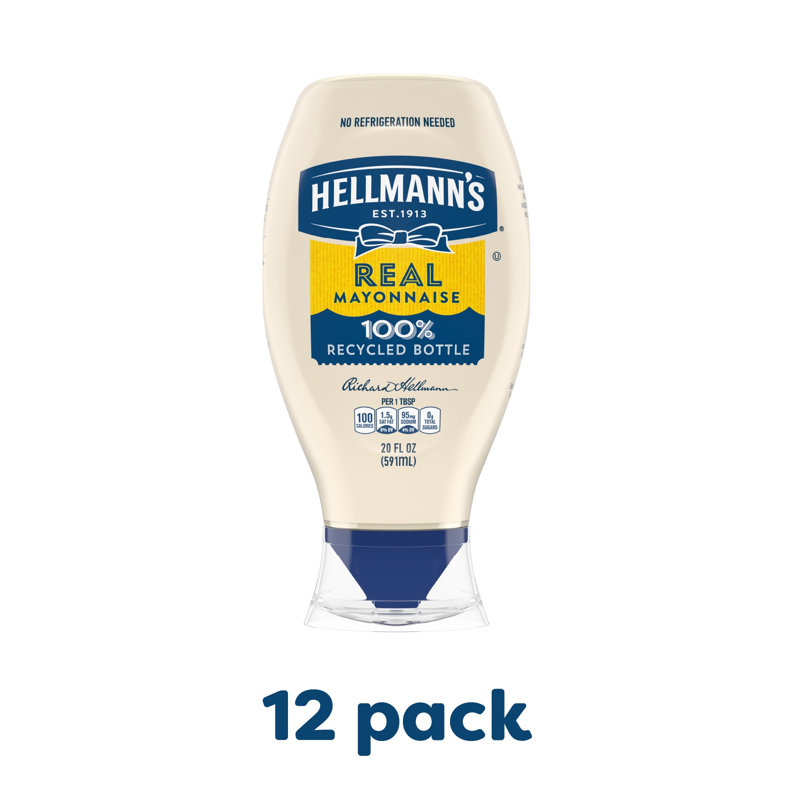 Hellmann's Real Mayonnaise Squeeze Bottle 20 oz -- 12 per case