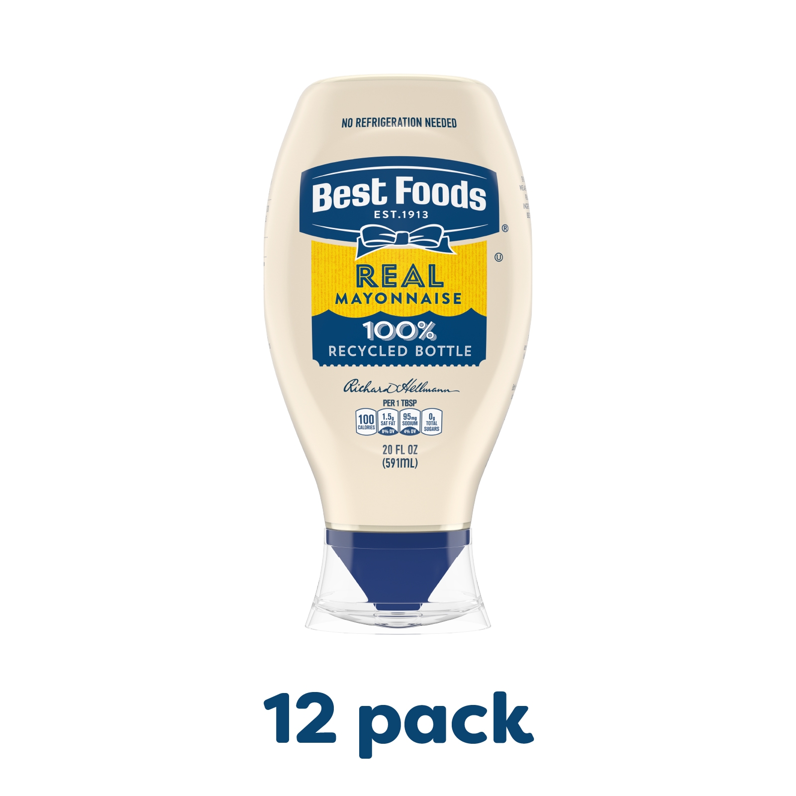 Best Foods Real Mayonnaise Squeeze Bottle, 20 ounce -- 12 per case