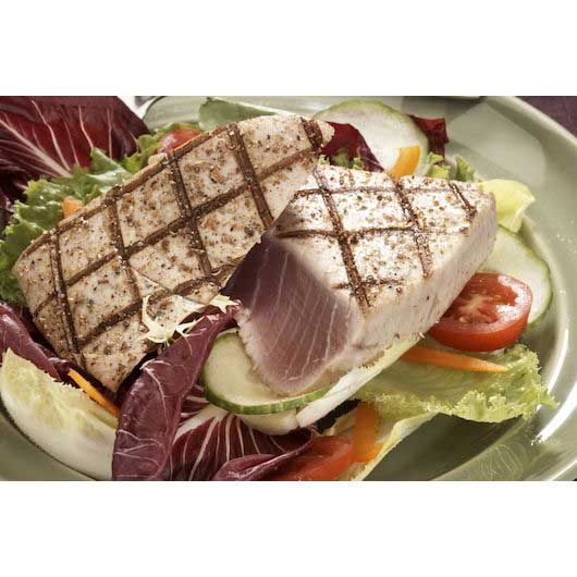 Oyster Bay 8 Ounce Individual Vacuum Packed Skinless Boneless Wild Tuna Steak, 10 Pound