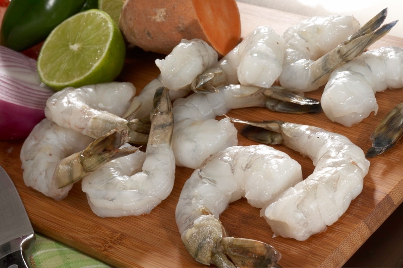 Harbor Seafood Peeled and Deveined Tail On Raw Shrimp, 13/15 Size, 2 Pound -- 5 per case.