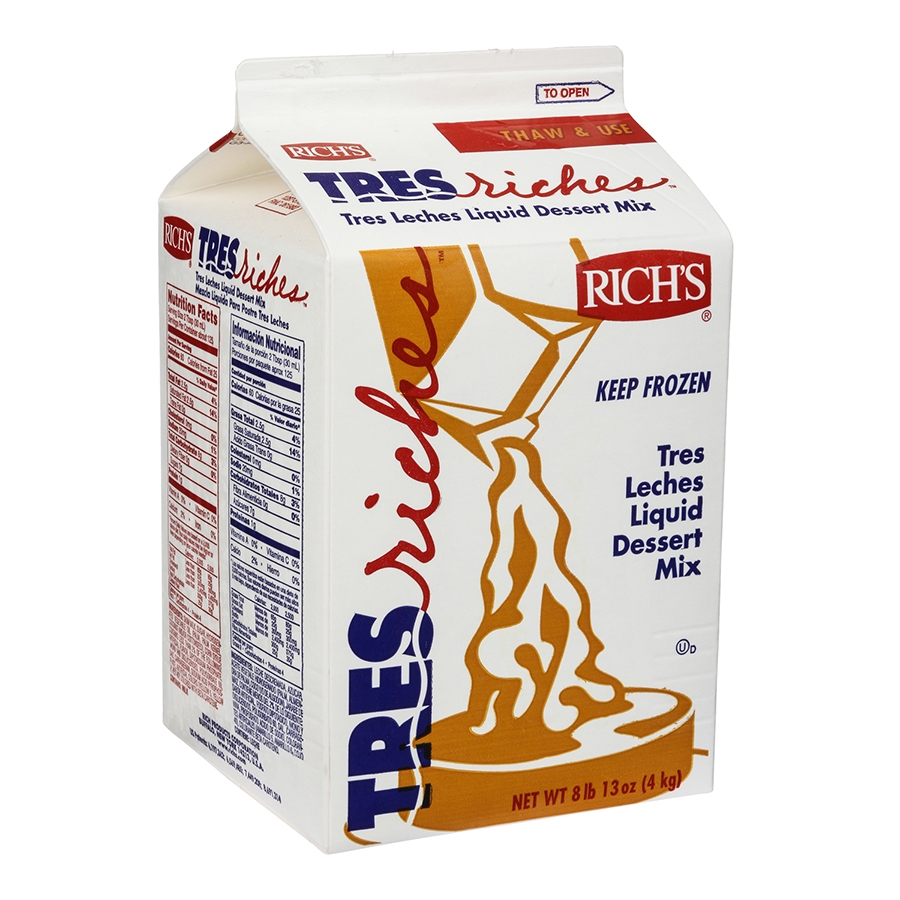 Rich Tres Leches Style Non Dairy Liquid Mix, 8.8 Pound -- 4 per case.
