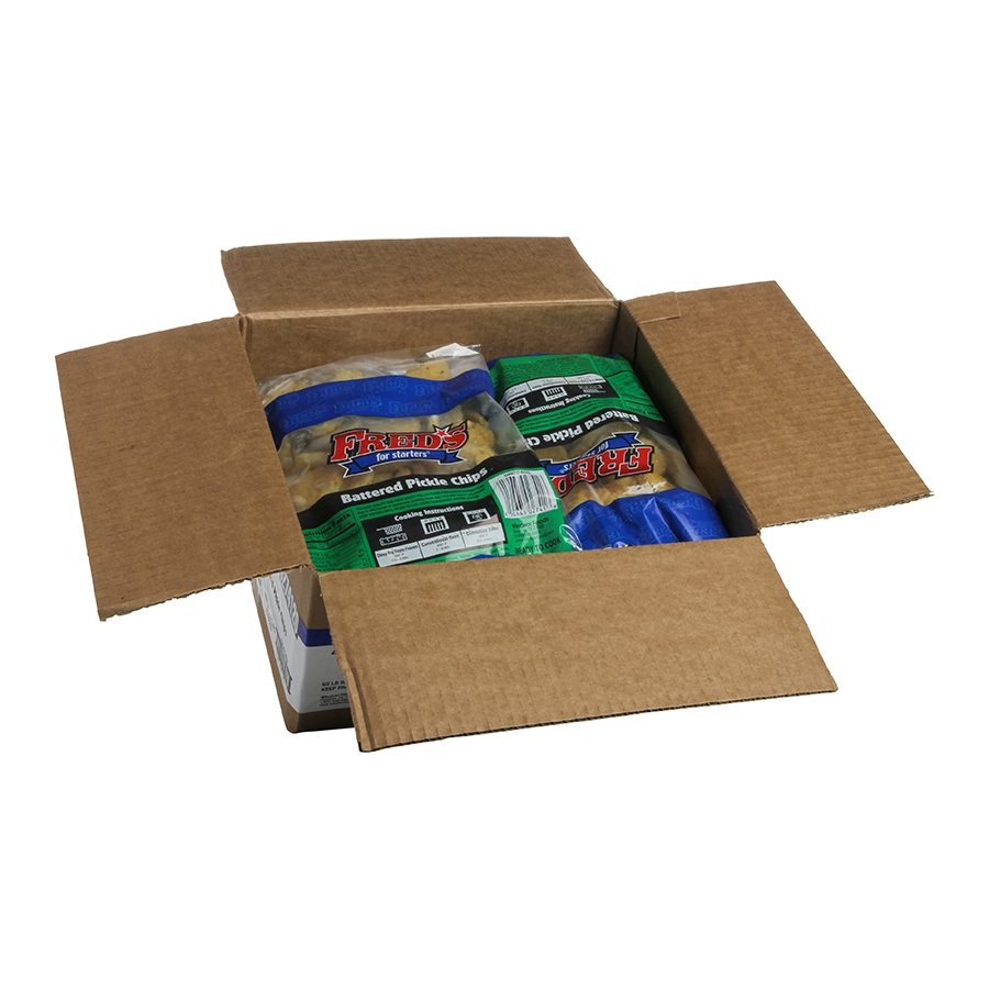 Freds Battered Pickle Chips, 2 Pound -- 6 per case.