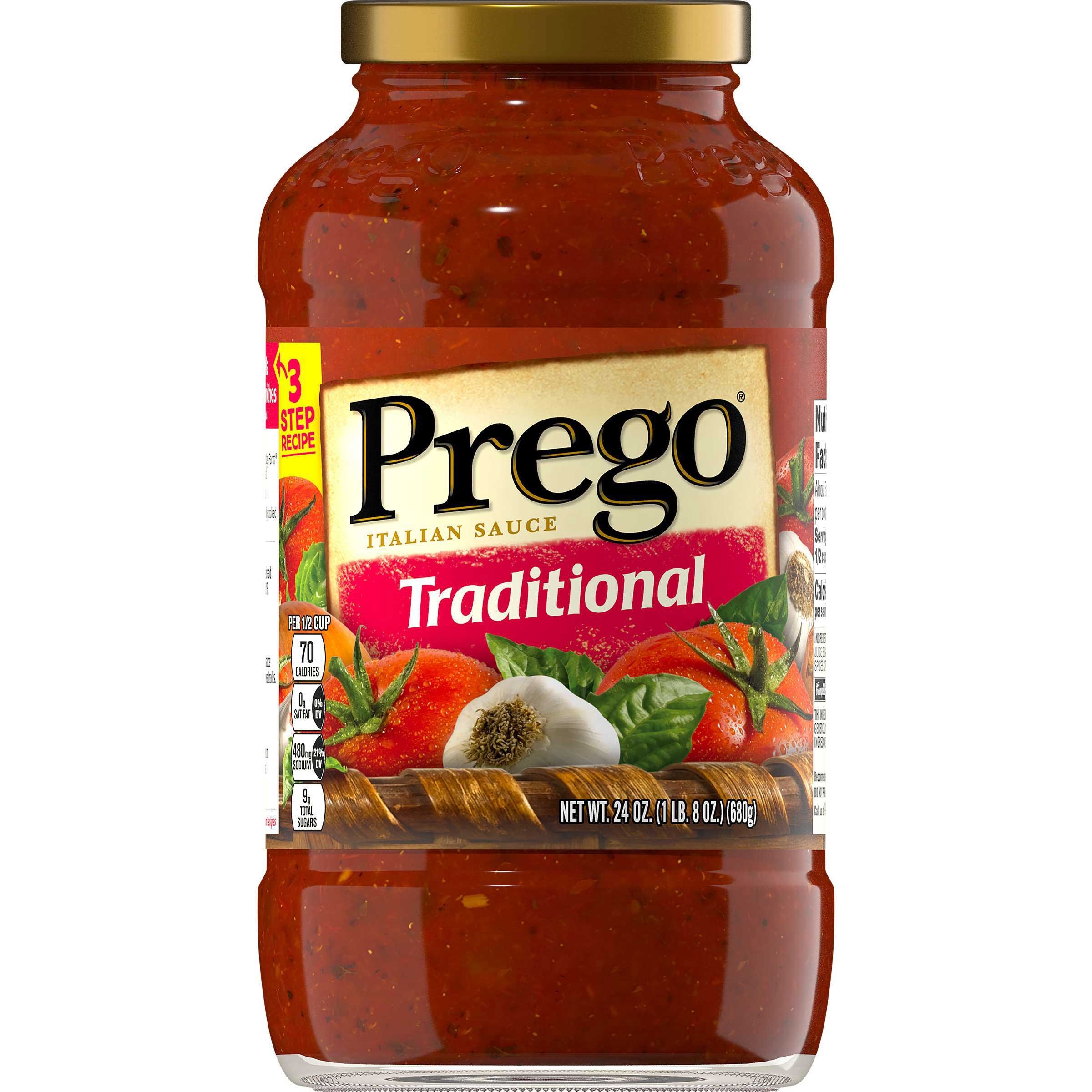 Prego Traditional Italian Pasta Sauce, 24 Ounce -- 12 per case